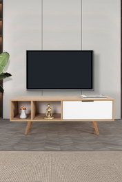 Hanah Home Venüs 3340 Soporte para TV Roble Zafiro y Blanco